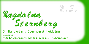 magdolna sternberg business card